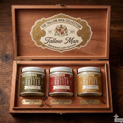 Tallow Man Beard Butter 9oz Trio – Men&