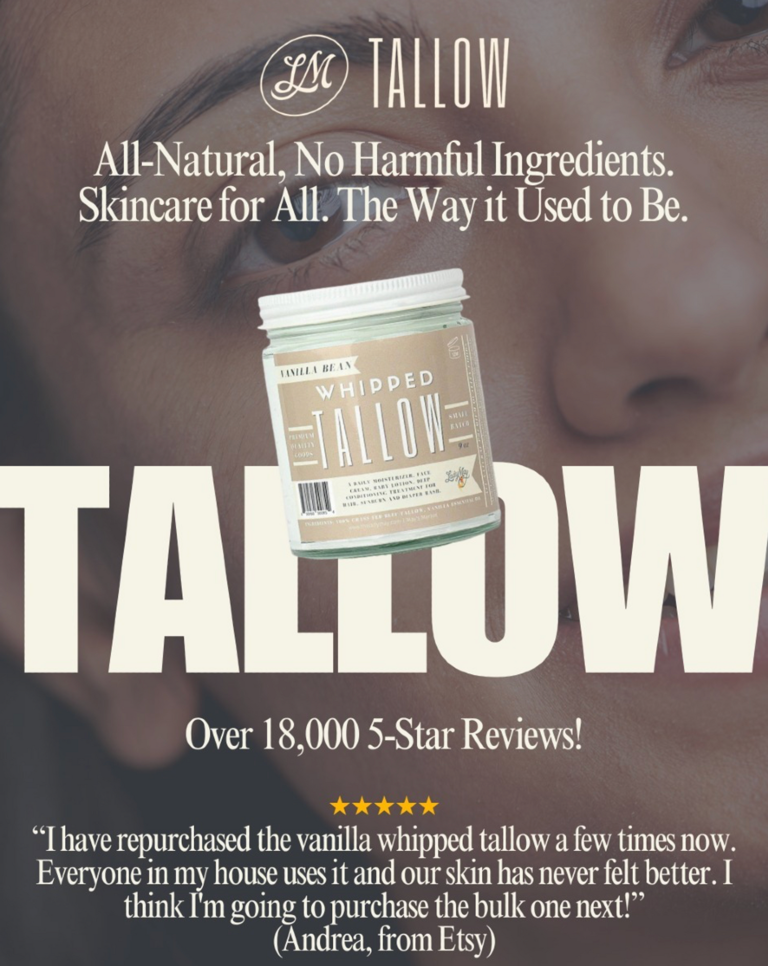 Whipped Tallow Trio - 9oz - Lavender, Vanilla, Eucalyptus