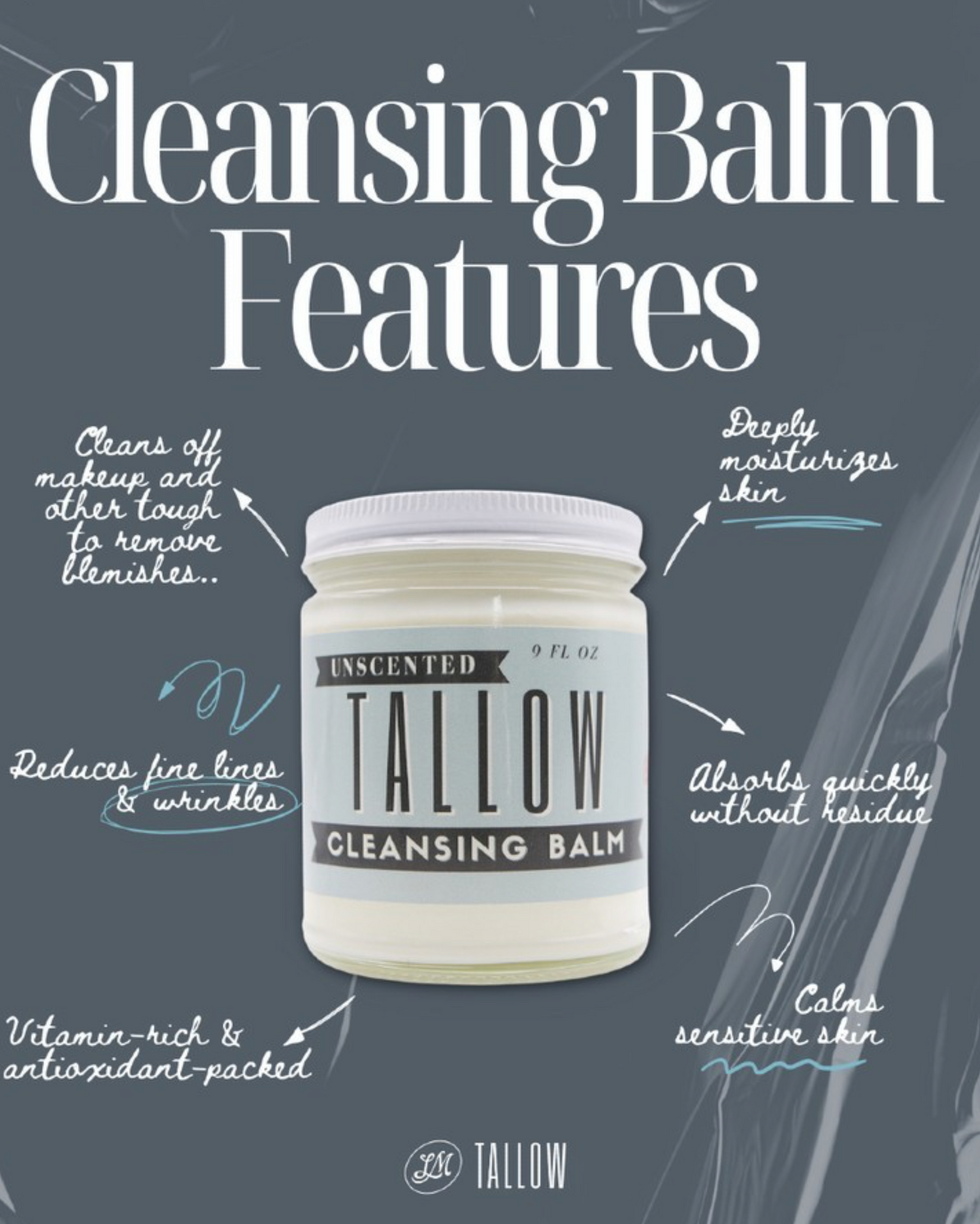 Cleansing &amp; Moisturizing TALLOW Balm | 100% Natural Skincare - WHOLESALE