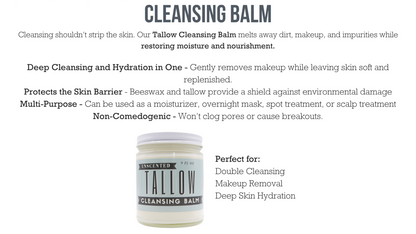 All-Natural Cleansing &amp; Moisturizing Tallow Balm