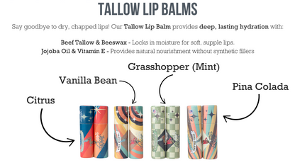 Lady May Tallow Lip Balm – Pure, Simple, Natural (Multiple Flavors)
