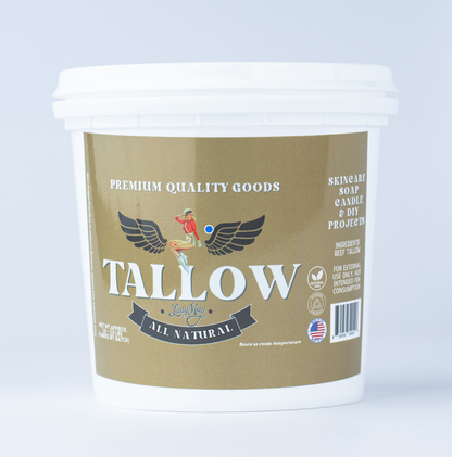 Lady May Bulk Grass-Fed Beef Tallow (2, 8 &amp; 16 lbs) | Unscented for Soap, Skincare &amp; Candles | 100% Pure Beef Tallow no preservatives or fillers