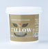 Alt Tag: Bulk Grass-Fed Beef Tallow for Soap, Skincare & Candles | 2,8,16 lbs | Maker-Proven Quality white tub label
