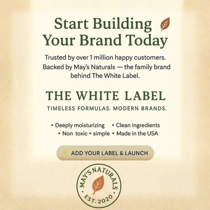 The White Label, Original Unscented Whipped Tallow, All-Natural Customizable Skincare | Private Label by May’s Naturals