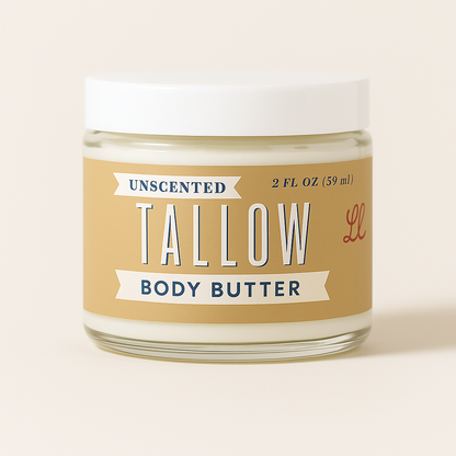 Unscented Tallow Body Butter – Deeply Moisturizing, All-Natural Skincare by Lady May