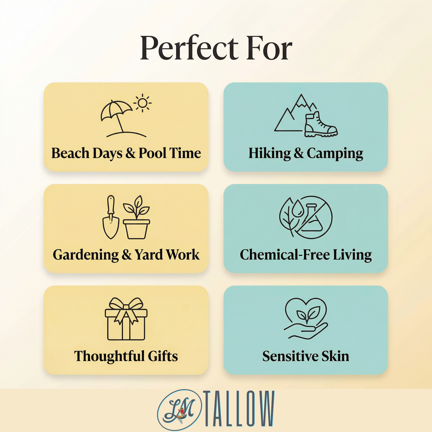 Tallow Sun Care Duo - Natural Before &amp; After Sun Cream Gift Set with Zinc Oxide
