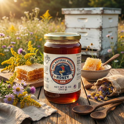 Raw Honey 2 Pounds | Small Batch Farm Grown | Lady May