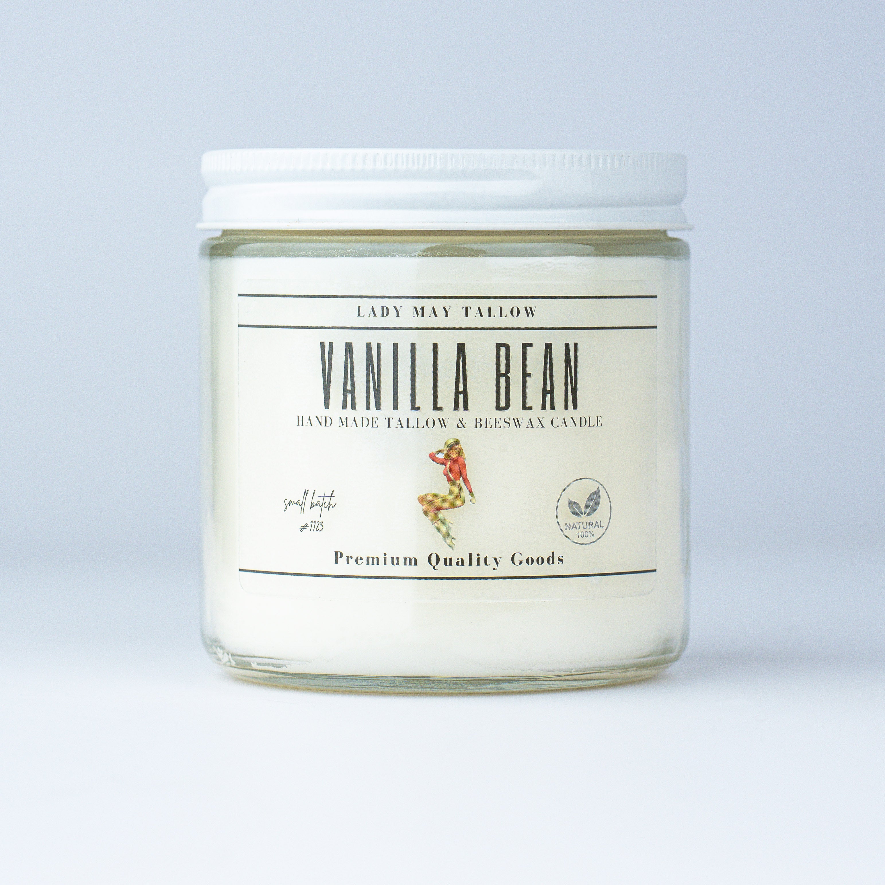 Vanilla Bean Tallow &amp; Beeswax Candle | All-Natural, Non-Toxic, Clean-Burning