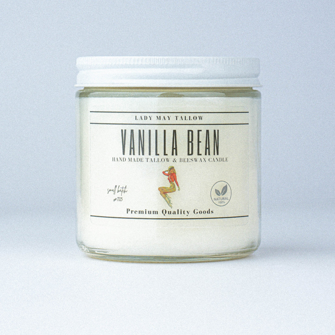 Vanilla Tallow &amp; Beeswax Candle 16oz