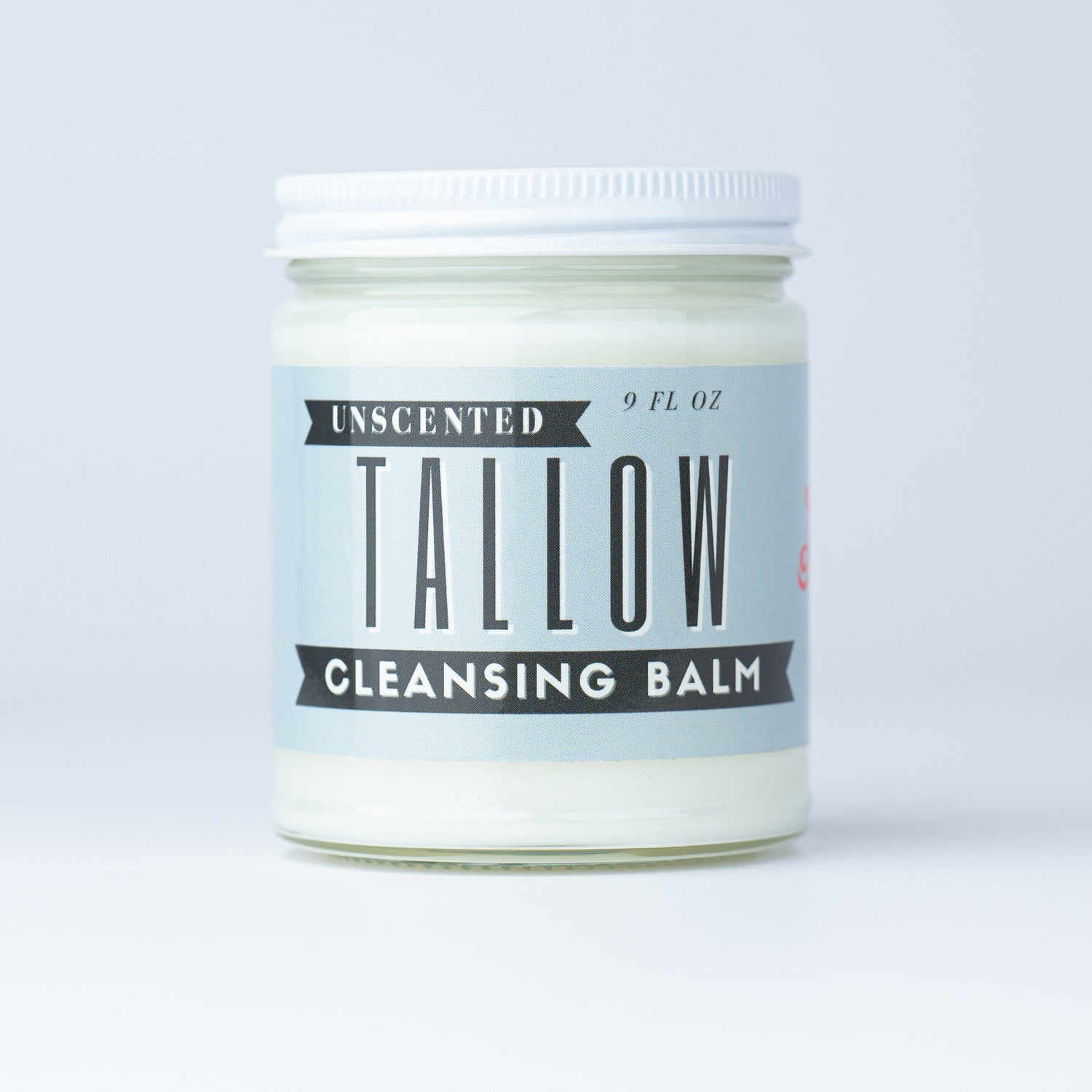 Unscented Tallow Cleansing Balm | Natural Makeup Remover &amp; Deep Moisturizing Cleanser | Grass-Fed Beef Tallow with Castor Oil