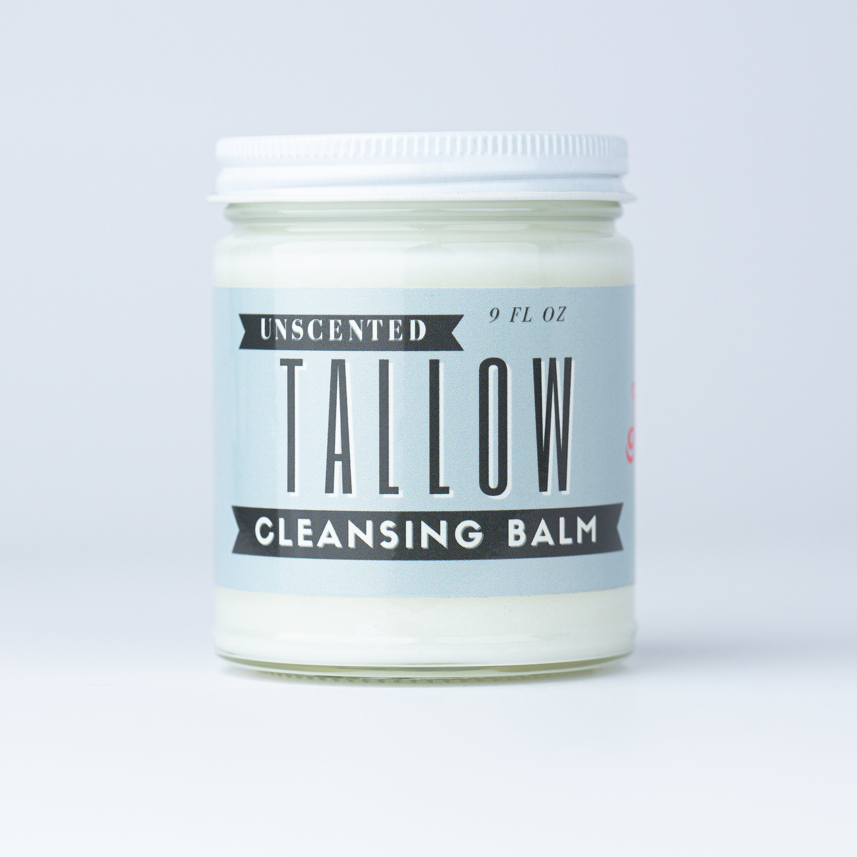 Unscented Tallow Cleansing Balm | Natural Makeup Remover &amp; Deep Moisturizing Cleanser | Grass-Fed Beef Tallow with Castor Oil