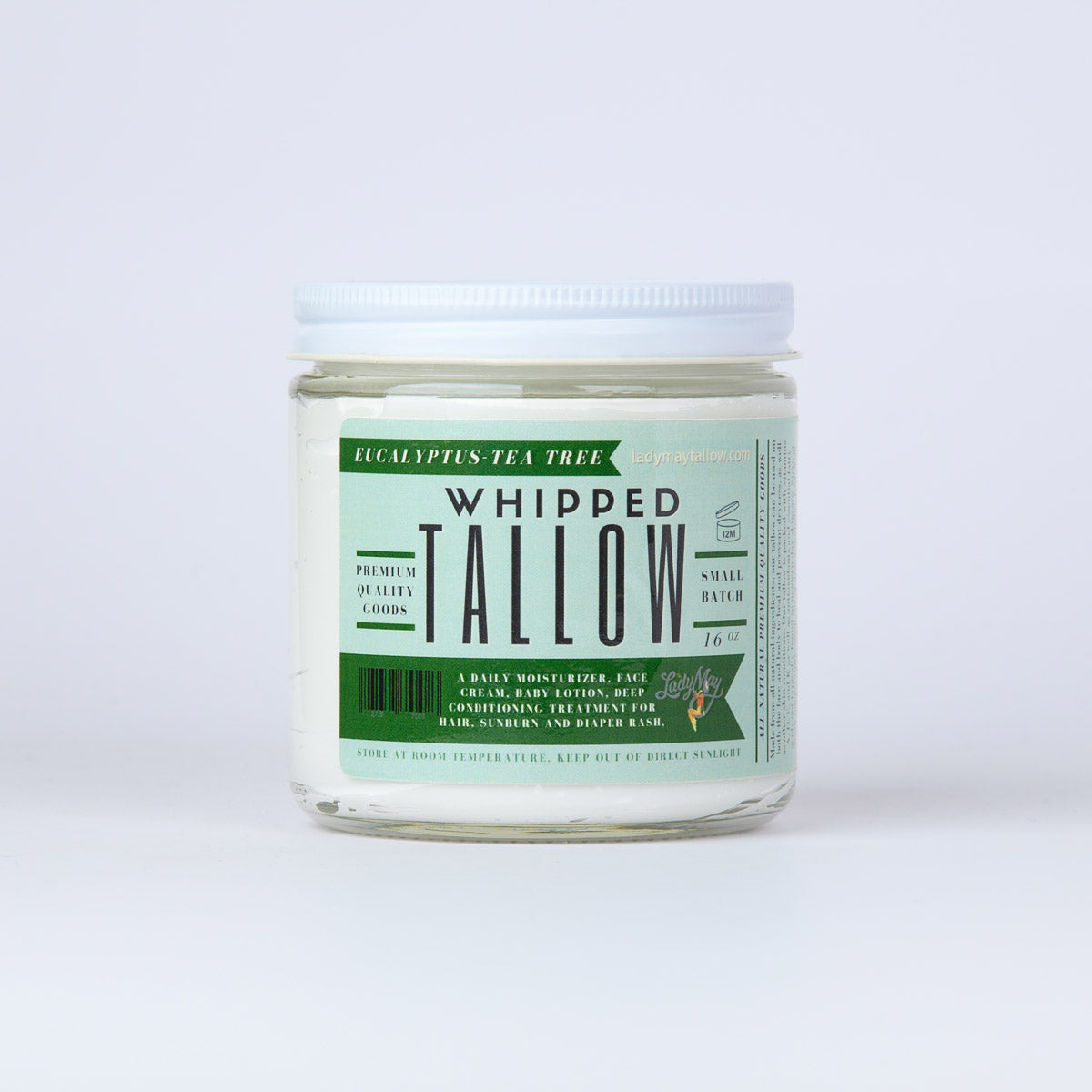 Eucalyptus Tea Tree Whipped Tallow Moisturizer | 100% Natural Skincare | Deep Hydration for Face &amp; Body