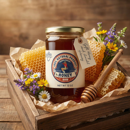 Raw Honey 2 Pounds | Small Batch Farm Grown | Lady May