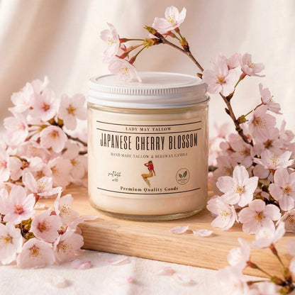 Lady May Tallow "Classic" Tallow &amp; Beeswax Candle 16oz | 7 Natural Scents | Non-Toxic Clean Burning