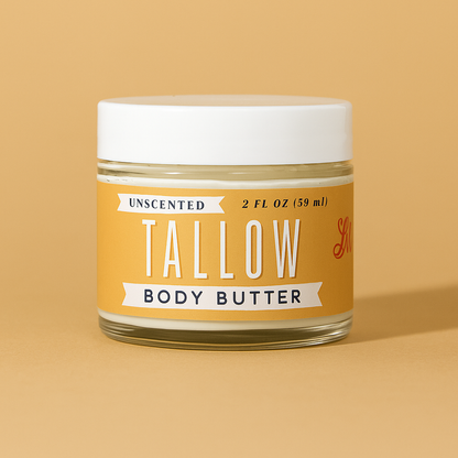 Unscented Tallow Body Butter – Deeply Moisturizing, All-Natural Skincare by Lady May