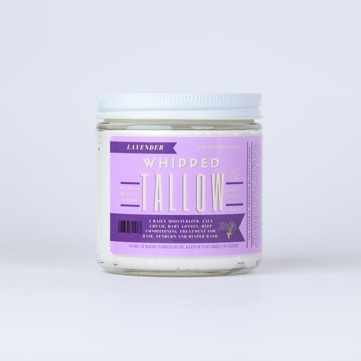 Lavender Whipped Tallow Moisturizer | 100% Natural Skincare | Deep Hydration for Face &amp; Body