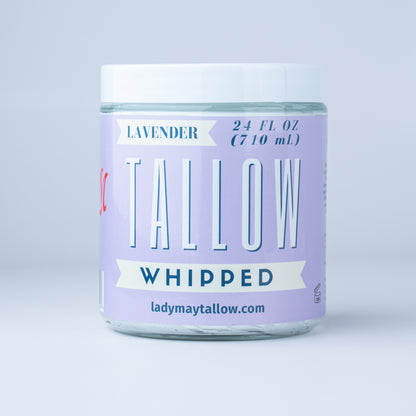 Lavender Whipped Tallow Moisturizer | Grass-Fed Beef Tallow | Lady May