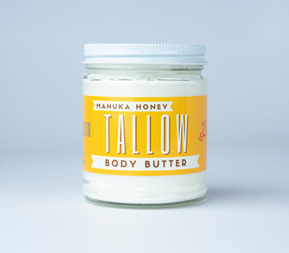 Manuka Honey &amp; Rosehip Tallow Body Butter - Deeply Nourishing, All-Natural Moisturizer