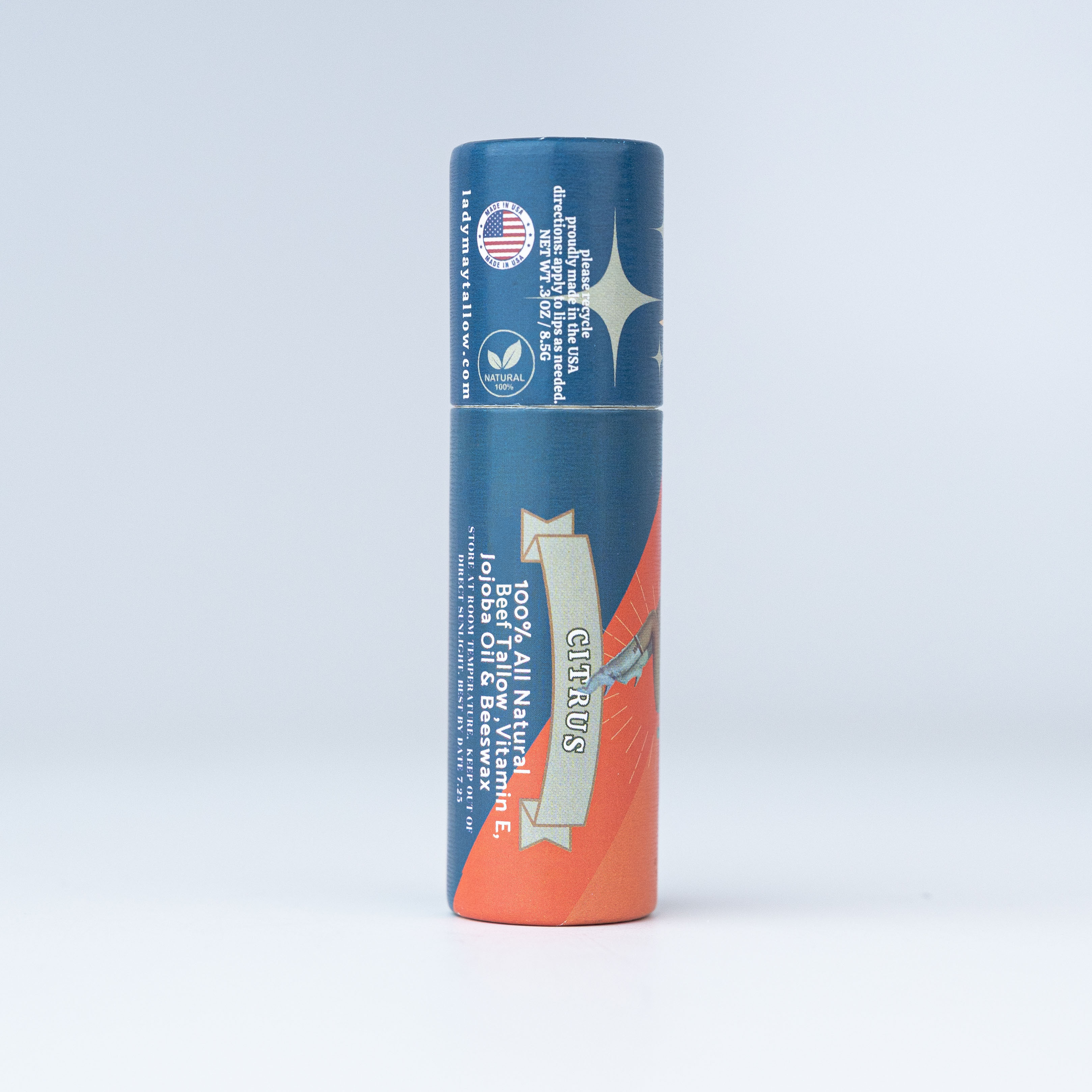 Lady May Tallow Lip Balm – Pure, Simple, Natural (Multiple Flavors)