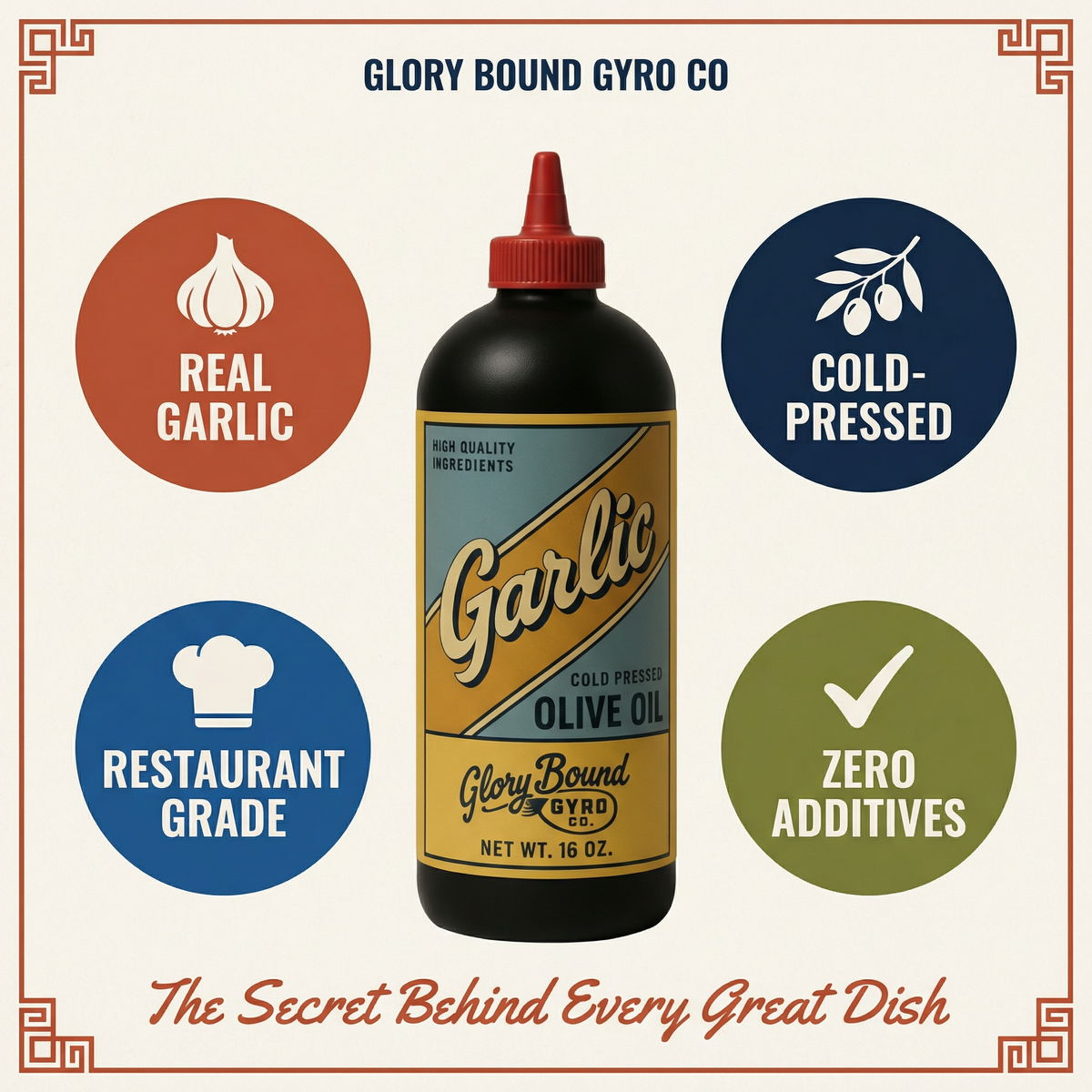 Glory Bound Garlic Infused Olive Oil, 16 oz