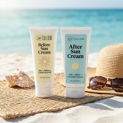 Tallow Sun Care Duo - Natural Before &amp; After Sun Cream Gift Set with Zinc Oxide
