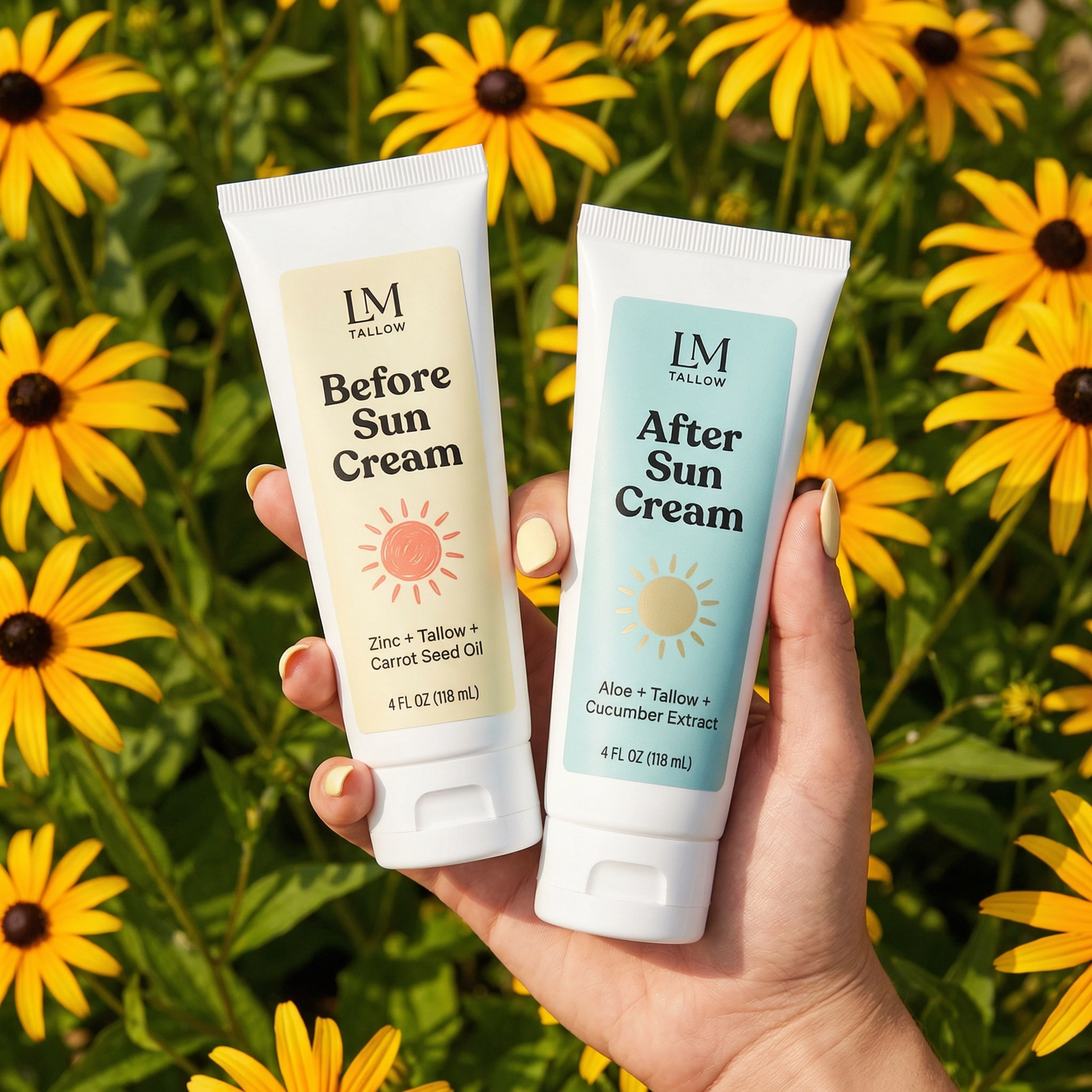 Tallow Sun Care Duo - Natural Before &amp; After Sun Cream Gift Set with Zinc Oxide
