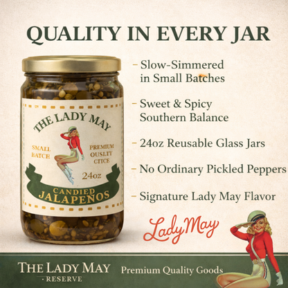 Lady May Sweet Heat Candied Jalapeños – 2 Pack (24oz)