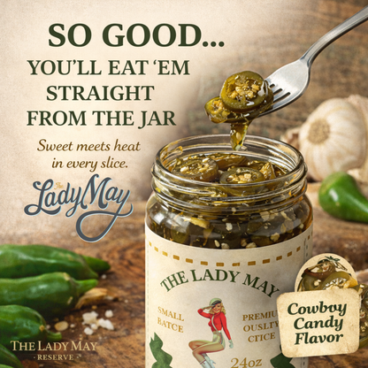 Lady May Sweet Heat Candied Jalapeños – 2 Pack (24oz)